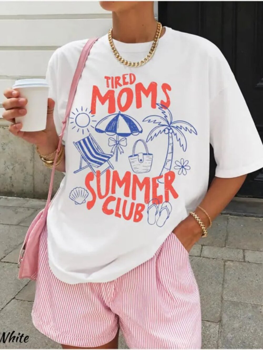 Tired Moms Summer Club T-Shirt, Funny Mom Summer Tee, Beach Shirt